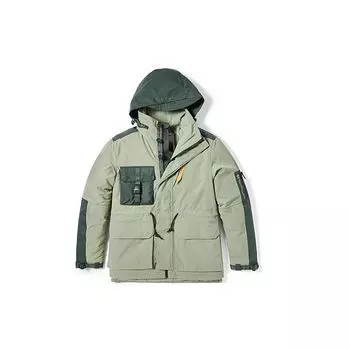 Timberland Водонепроницаемая стеганая куртка с капюшоном Мужские куртки Military-зеленый A2CEEAX3 L