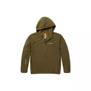 Timberland Вышитый логотип, повседневная флисовая куртка с капюшоном, влагоотводящая, мужская куртка темно-оливково-зеленого цвета A2KS5-302 M
