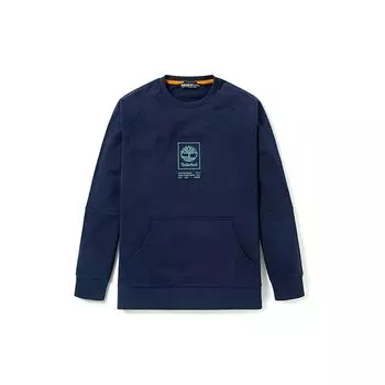 Timberland Вышитый логотип Повседневная толстовка с круглым вырезом Мужская толстовка Темно-синяя A2D3J-451 XS