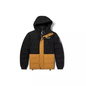 Timberland Вышитый логотип теплая цветная хлопковая куртка с капюшоном мужская куртка пшеничного цвета A2AEB-P56 S