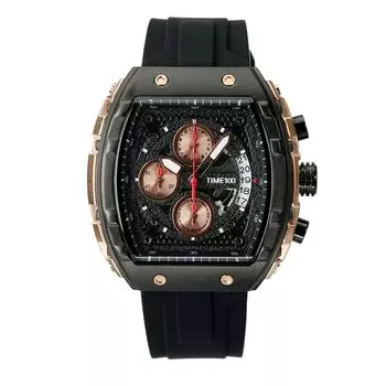 TIME100 Роскошные мужские часы с календарем, светящиеся, водонепроницаемые, спортивный стиль (Розовое золото)