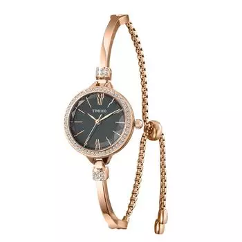 Time100 женские модные часы с браслетом из многогранного стекла, свободно регулируемый ремешок, японский кварцевый корпус, водонепроницаемость 30 м, женские часы (зеленый)