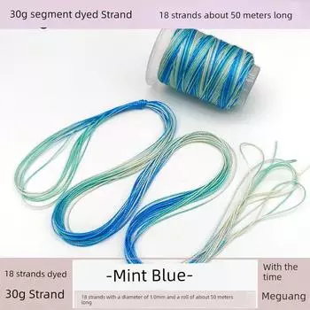 Time and Beauty 12-прядный 18-прядный крашеный плетеный браслет-цепочка на запястье «Драконья чешуя» ручной работы DIY плетеная нить кулон шнурок 18 strands-mint blue -30g