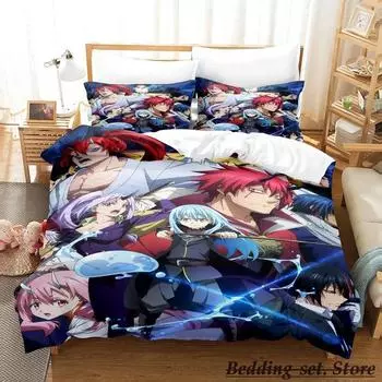 time i got reincarnated as a slime Bedding Set Single Twin Full Queen King Size Bed Set Adult Kid Bedroom Duvetcover Sets Anime 70x133cm 2pcs