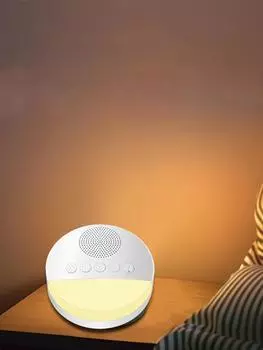 Timed Shutdown Sleep Sound Machine USB Rechargeable White Noise Machine Music Light Sleep Machine 20 Sounds белый