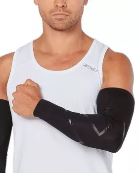 Times Times Compression Wear MCS Elite Compression Arm Guard UA3513a UA3513a XXS [2XU] (Два Вы) (Два Вы) [Унисекс] BLK/NRO