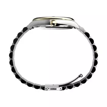 [TIMEX] Часы Legacy Day Date Синий циферблат Нержавеющая сталь Минеральное стекло Кварцевые часы Бренд TW2W42600 Мужские Серебряные