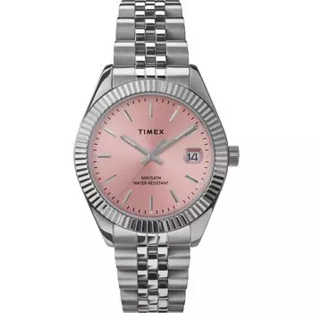 [Timex] Часы Legacy Pink Dial Quartz 5 ATM Waterproof Mineral Glass 33.5mm TW2W49800 Silver [Товар]