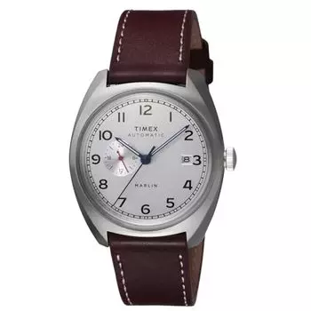 [TIMEX] Часы Marlin Jet Silver Dial с автоматическим заводом, водонепроницаемые, 5 АТМ, TW2V62000, мужские, коричневые