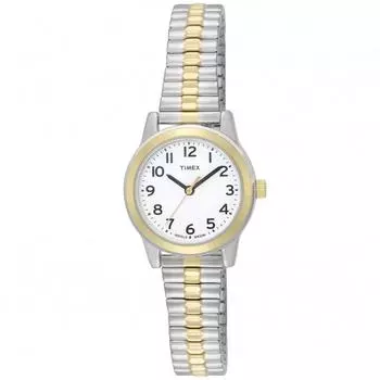 [TIMEX] Часы Timex Essex Avenue с белым циферблатом из латуни и минеральным стеклом, кварцевые, 25 мм, американские часы TWG027800, женские, золотые