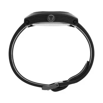 [TIMEX] Часы Urban Pop с черным циферблатом из эко-пластика и минерального стекла, кварцевые часы бренда TW2W42300 унисекс, черные