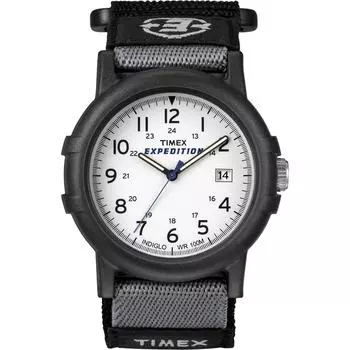 TIMEX Expedition Camper Full Size White Dial Black Fast Strap T49713 Импортные [Timex] Мужские [Обычный продукт]
