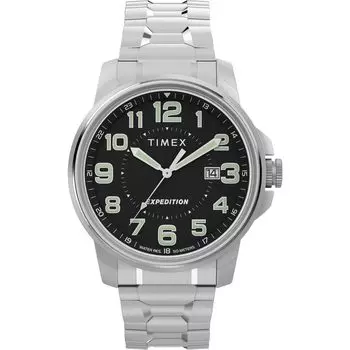 TIMEX Expedition Field черный циферблат латунь минеральное стекло кварцевые часы бренд TW4B31300 серебро [TIMEX] мужские [Товар]