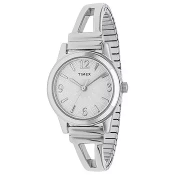 [TIMEX] MAIN STREET Серебряный циферблат Нержавеющая сталь Минеральное стекло Кварцевые часы Филиппинский бренд TW2W18400 Женские