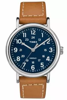 Timex Men s Weekender 40mm Watch Tan/Blue.