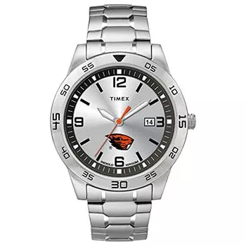 Timex Tribute Men s Citation 42mm Quartz Watch with Stainless Steel Strap, Oregon State Beavers