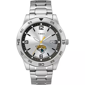 Timex Tribute Men s Citation 42mm Quartz Watch with Stainless Steel Strap, Jacksonville Jaguars, One Size, Quartz Watch.