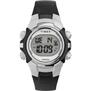 Timex Uni Digital 33mm Watch, Black/Silver Tone/Digital. , modern