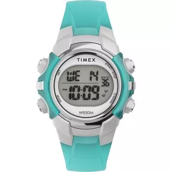 Timex Uni Digital 33mm Watch, Blue/Silver Tone/Digital. , modern