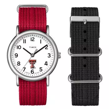 Timex Uni Weekender Box Set 38mm Watch - Texas Tech Red Raiders, Red, Strap