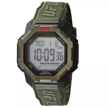 [TIMEX] Watch UFC Knockout Digital Quartz 10 ATM Water Resistant Acrylic 49.5mm TW2V88300 Men s Green
