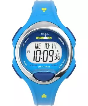 Timex Women s Iron Man Essential 30 34mm Watch - Blue Strap Digital Dial Blue Case, Blue/Digital/Blue. , modern