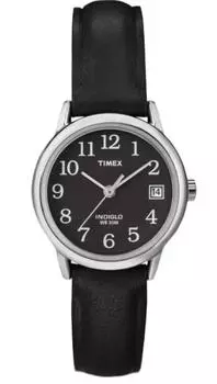 TIMEX Женские часы Timex Easy Reader T2N525 кварцевые водонепроницаемые до 3 АТМ минеральное стекло черный циферблат латунь [Товар]