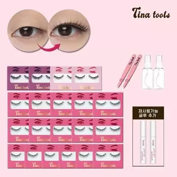 Tina Tools НОВЫЙ двойной карандаш для век + ресницы, без накладных ресниц, 1 шт.