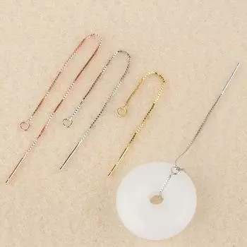 Tingxiang Handmade Stylish Closed Mouth Extra Long Tassel Hanging Earrings Sterling silver closed 6cm box ear line
