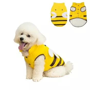 Tinsin Dog Pet Honeybee Cotton Cold Weather Winter Dog Для маленьких, средних и больших домашних собак и кошек с молнией Легко надевать и снимать холодные пятна Рождество