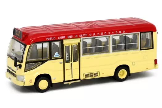 Tiny City Toyota Coaster Minibus Красный 1/76 № 183 (19 мест) (Чай Ван)