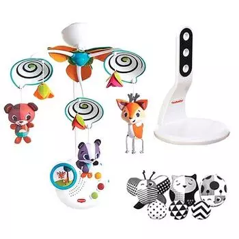 Tiny Love Premium Classic Forest Mobile + держатель + черно-белый мобильный корейские детские игрушки