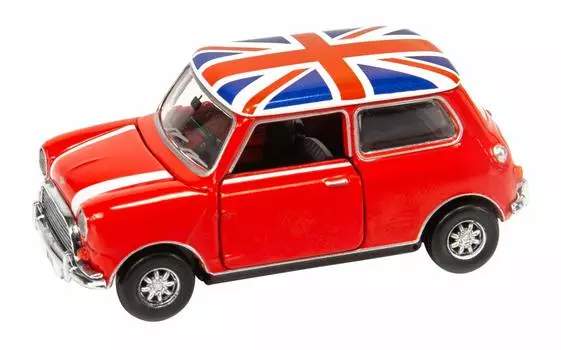 TINY Mini Cooper Mk1 Red Union Jack Roof Finished Product No.153