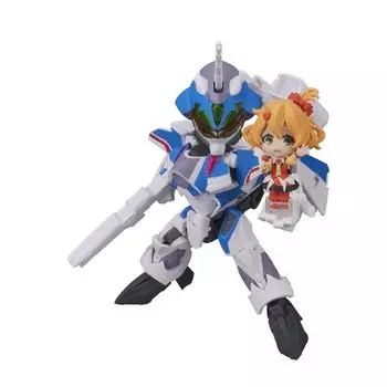 TINY SESSION Macross Delta Зигфрид Иммельман с Фрейей Вион 100 мм окрашенная подвижная фигурка VF-31J (Хаяте Кастом) приблизительно. ПВХ и АБС