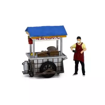 Tiny Taiwan Hawker Center Rice Blood Cakes Sales Stall Mini Figure Completed Product 1/35 #03 -