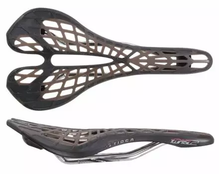 TIOGA Седло Spider Twin Tail 2 Титановые рамки BLK Черный чёрный