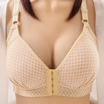 Тип бюстгальтера на пуговицах спереди, непровисающий, без стального кольца, женское нижнее белье для полных мам, большие размеры, тонкое нижнее белье, бюстгальтер, нижнее белье для мам 46/105C