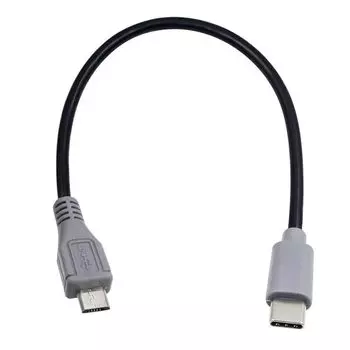 Тип C - Micro USB кабель-переходник Тип C micro usb кабель папа/папа примерно 25 см короткий 2.0 кабель для зарядки и передачи данных