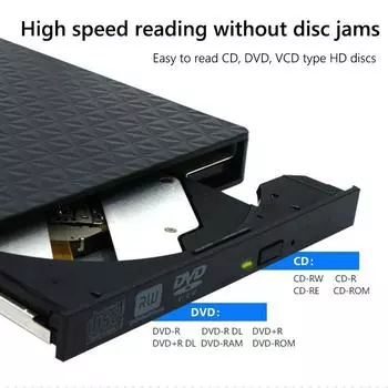 Тип C/USB 3.0 DVD-привод Внешний DVD CD-ROM-плеер Привод Burner Reader Оптические приводы Корпус Корпус для ПК Ноутбук Настольный ПК