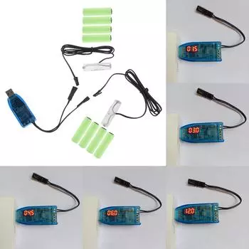 Тип C USB на 1 В-24 В двойной AM3 LR6 AA фиктивная батарея для пульта дистанционного управления фонарик светодиодная лампа телефон игрушка зубная щетка USB