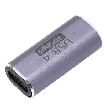 Тип C Женский-Женский Адаптер Алюминиевый Сплав 40 Гбит/с 100 Вт Соединитель Удлинитель для Планшета Мобильного Телефона