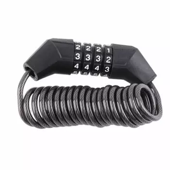 Тип циферблата Велосипед 1 велосипедный PIN-код Замок для шлема Шлем Общий без ключа Велосипедная цепь Шоссейный черный замок, набор, 4-значная настройка, защита от кражи, водонепроницаемый, прочный,