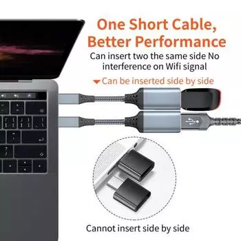 Тип кабеля-адаптера Otg для подключения Usb3.0, 5 Гбит/с, поддержка двунаправленной передачи, кабель-конвертер для телефона, компьютера, мыши серый