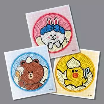 Тип наклейки Cross Bubble Brown & Friends Корейская настольная игра
