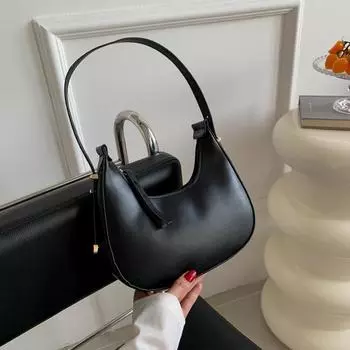 Тип нишевой сумки для женщин 2024 года, летняя популярная новая модная универсальная высококачественная фактурная модная сумка через плечо, сумка через подмышку белый