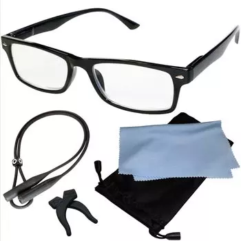 Тип очков увеличительное стекло набор стекол лупа, которые можно использовать обеими руками Черная оправа Линза, отсекающая синий свет Черная оправа Линза, отсекающая синий свет