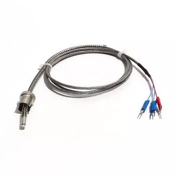 Тип PT100 1-5 м, пружинный экранированный провод, регулируемый геркон, термопара, датчик, зонд, 5*30 мм, термостойкость 1M Cable length