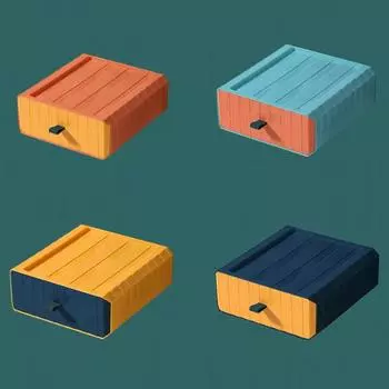 Тип ящика Настольный ящик для хранения Офисный стол Органайзер Многослойный держатель для мелочей белый