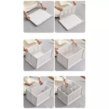 Тип ящика, папка для одежды, многослойный разделитель, корзина для хранения в шкафу, экономия места Clothes storage with folded board