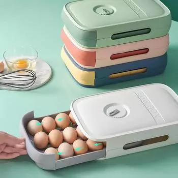 Тип ящика, ящик для хранения яиц, холодильник, оборудование для отделки свежих яиц, кухонный утолщенный лоток для яиц большой емкости белый